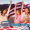 100 Pcs USA Rubber Wristbands Bulk American Flag Silicone Stretchable Bracelet Patriotic Veterans Rubber Bracelets Red White Blue